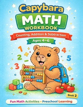 Capybara Math Workbook | Counting & Basic Math (Ages 4–6)