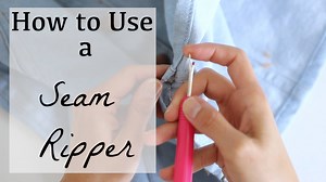 I was taught to use a seam ripper like this; I didn't know until a few years ago that not everyone knew what that red ball end is for. So if you don't, you're welcome 🙂 Caution though - this does not work on every fabric (rayons, silks, and tissue knits can be hard) and does take some practice to get the hang of it. But it can be soooo much faster when it does work! | Melly Sews