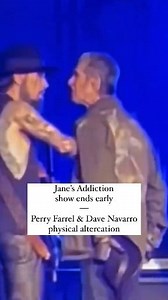 3.9M views · 6.9K reactions | Follow AD & join me in saying "Yikes." Jane’s Addiction show ended early due to a physical altercation between Perry Farrel & Dave Navarro 勞 What do you think happened? "Problems started in "Mountain Song" when Perry shouted at Dave. Issues got worse in "Three Days" + boiled over in "Ocean Size." Crew + bassist Eric Avery subdued Perry" #janesaddiction #perryfarrell #davenavarro #artistformula #music #artist #livemusic #musician | AD | Facebook