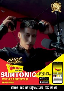 Tune into 98.9 and 98.7 islandwide! live on www.sunfm.lk and our new SUN FM APP! ITS ZANE 2PM-5PM | Sun FM