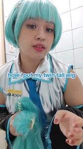 2.8K views · 72 reactions | how i put on* my twin tail hatsune miku wig  a tutorial #cosplay #mikucosplayer | Ultrashin | Facebook
