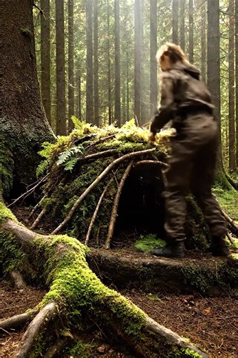 If you walk past this too fast, you might miss it completely! 🌲👀 In this video, I am applying the final layer to my bushcraft shelter: thick, fresh moss. Not only does this make the shelter look beautiful and blend perfectly into the forest floor, but moss is also an incredible insulator. It keeps the heat in and the cold wind out. It feels like living inside a fairy tale. ✨🌿 Could you spot this shelter from a distance? Let me know! 👇 Follow Crazy Camping for more secret hideouts and surviva