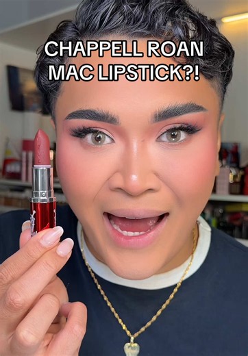 TRYING CHAPPELL ROAN LIPSTICK FROM MAC?! 😱😱🫢🤔 #makeup #beauty #beautytips #viralmakeup #lipstick