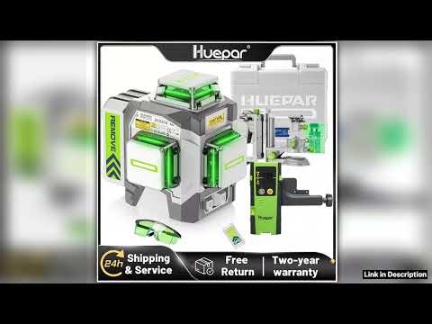 Huepar Professional 12 Lines Laser Level With Detector High Accuracy 2mm 3x360 Cross Line Laser Too