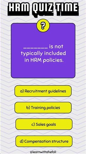 HRM Multiple Choice Questions: Test Your Knowledge! #hrm #humanresourcemanagement