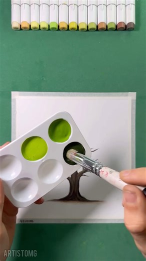 How to paint a tree Bob Ross style