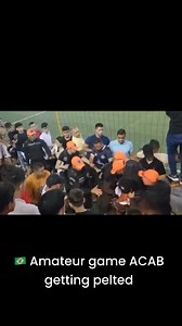 🇧🇷 Amateur game ACAB getting pelted | Hooligans Video's