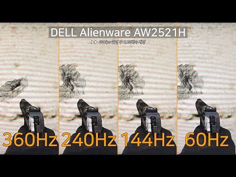 360Hz vs 240Hz vs 144Hz vs 60Hz - DELL Alienware AW2521H