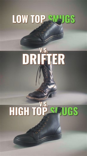 Premium leather wrapped on the outside, leather construction inside, and fully resoleable. The Alien Blood Core SMUGS. More than a sneaker, it's a boot in disguise. 👽🩸 Dropping 2.5.26 {0} | rose_anvil