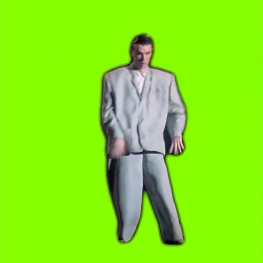 Talking Heads - David Byrne Big Suit Dance 1 Green Screen