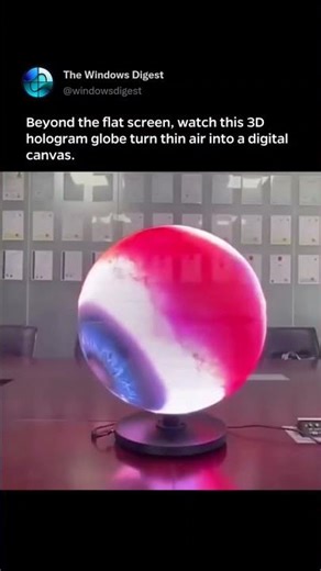Engineering the impossible 🌐 A real 360° hologram you can see from every angle—no glasses needed 🚀