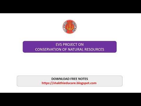 EVS Project on conservation of natural resources #hsc #evs