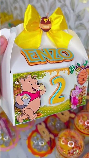 Personalized Winnie the Pooh Candy Box | Custom Birthday Party Favor | Pooh Bear Party Decorations