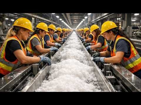 Inside the 40,000 Ton Sea Salt Refinery – The BLINDING Crystallization of Modern White Grain Product