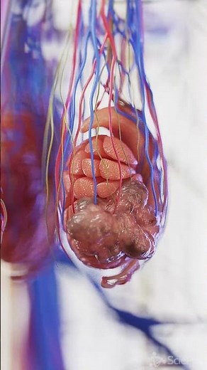 Growth of a testicular tumor #anatomy #biology #3d
