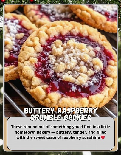 22K views · 89 reactions | Buttery Raspberry Crumble Cookies | Soft,...