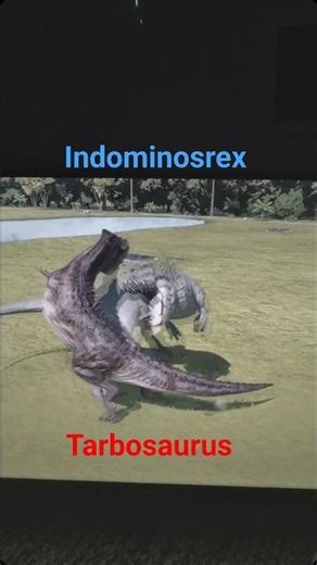 indominosrex Vs tarbosaurus in jurassic world evolution 2. #short