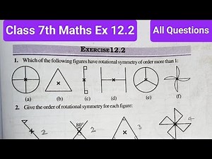 Class 7th maths । Exercise 12.2। Chapter 12। Symmetry Class 7th। Ncert class 7th maths Exercise 12.2