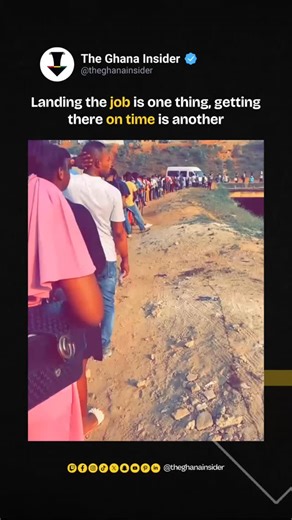 After securing a job, getting to the workplace on time is even a job. #theghanainsider #reelsvideo #viralreels #viralvideos | The Ghana Insider