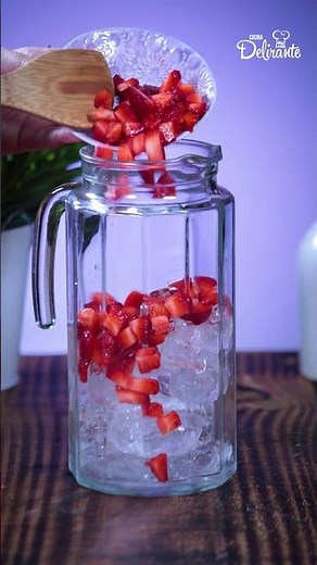 Agua de fresa CREMOSA | como la de LA MICHOACANA | Cocina Delirante