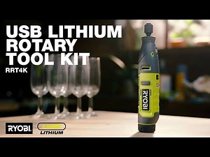 RYOBI USB Lithium Rotary Tool Kit (RRT4K) in action