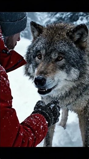 The Wolf Tried to Stop Him — And Saved His Life #wolfwarning#wolfsaveshuman#animalinstinct#emotional