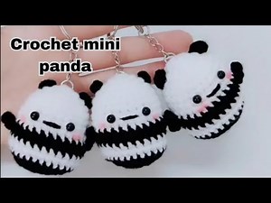 How to Crochet a Cute mini Panda keychain | Easy crochet ideas | Amigurumi Tutorial