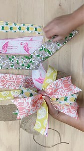 65K views · 2K reactions | ✂️After several requests for a slower tutorial on making my Layered Bow, I happily filmed myself making this bright summery one & only sped it up a smidge! ‍♀️ whether you're making bows for fall, summer, winter or spring, this one is a great style to try! ENJOY! SOUND ON for instructions! | Hammons Nest | Facebook