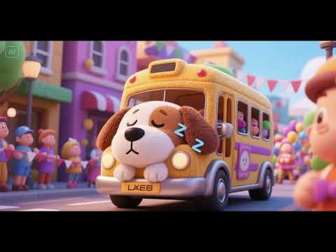 Plush Bus and Puppy Snore Parade | Cozy Bedtime Song for Kids