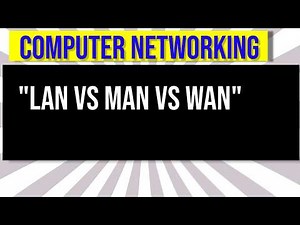Computer Networks Explained | Types of Networks (LAN, MAN, WAN) for Beginners