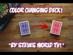 The Deck CHANGES COLOR! Easy Card Trick Performance And Tutorial! Ft. Steves World TV!