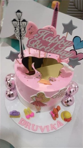 Barbie Theme Designer Cake for Girls 🎂 #shorts #holi