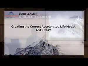 Design of Accelerated Life Tests (ALT) ASTR 2017