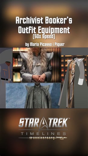 [10th Anniversary] Star Trek Timelines 🎥Timelapse: Creating “Archivist Booker’s Outfit Equipment”