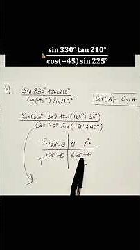 How to simplify trigonometric expressions| Special angles| Reduction formulae| Grade 12 maths