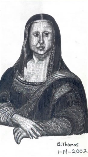Mona Lisa drawing in AI Animation