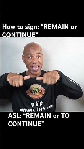 "ASL Sign for CONTINUE or TO REMAIN ➡️ | Learn in Seconds #Shorts"