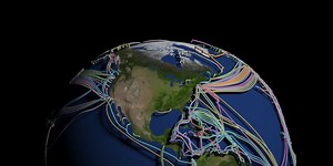 El mapa en 3D de los 426 cables submarinos que nos conectan a internet