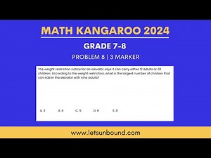 Math Kangaroo 2024 Solutions I Level 7-8 I Problem 8