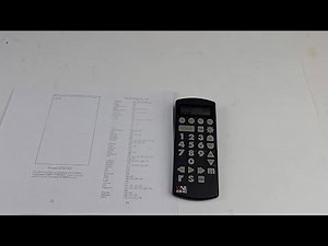 How to setup/program One For All URC-6885 Universal Remote including codes. VCR Pro LCD Screen