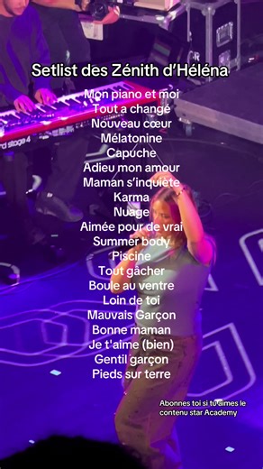 Concert de Héléna à la Star Academy : Setlist et émotions