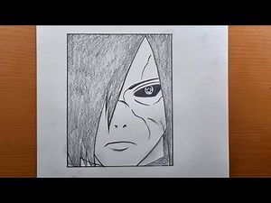 Comment dessiner Madara Uchiha étape par étape | Tutoriel de dessin animé pour débutants au crayon