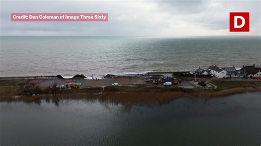 Drone footage of Devon coastal road