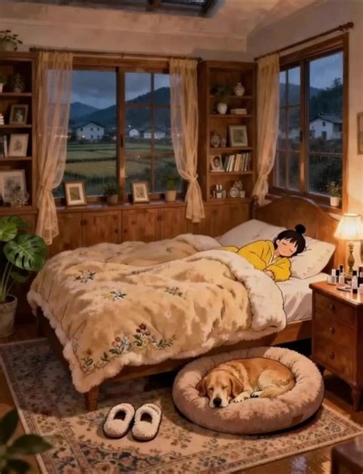 This calm aesthetic helps you feel grounded. #relaxation #animation #morning