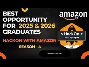 HackOn with Amazon - Season 4 → Hackathon Amazon Coding Challenge #amazon @learnwithanu31