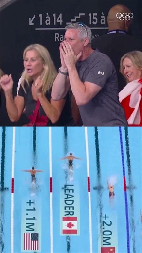 When Summer McIntosh reached the top of the podium… her parents were there to see it all. ❤️