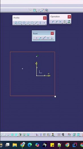 DAY 14 CATIA V5 Sketcher Tips ⚡ | Projection Point & Point by Using Coordinates | Profile Toolbar