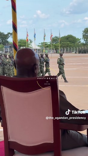 The Commander-in-Chief of the Uganda People’s Defence Forces, His Excellency General Yoweri Kaguta Museveni, reviews the parade at Kaweweta Basic Military School, a premier UPDF training facility, during the historic pass-out ceremony. #Museveni