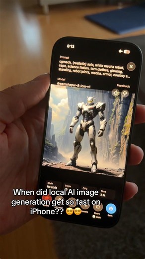Is this the best local AI image generator for iPhone #stablediffusion #localai #ai #aiart #aiapp