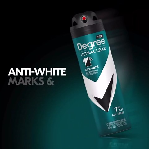 Degree Men Antiperspirant Deodorant Dry Spray Black+White 72-Hour Sweat & Odor Protection Antiperspirant for Men with MotionSense Technology 3.8 oz
